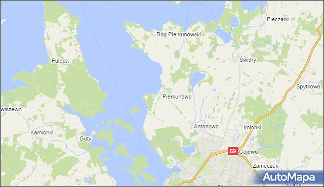 mapa Pierkunowo, Pierkunowo na mapie Targeo