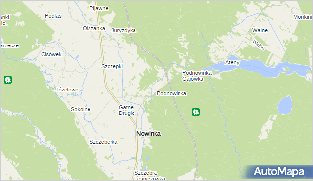 mapa Podnowinka, Podnowinka na mapie Targeo