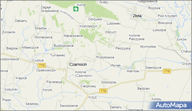 mapa Probołowice, Probołowice na mapie Targeo