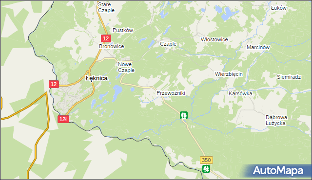 mapa Przewoźniki, Przewoźniki na mapie Targeo