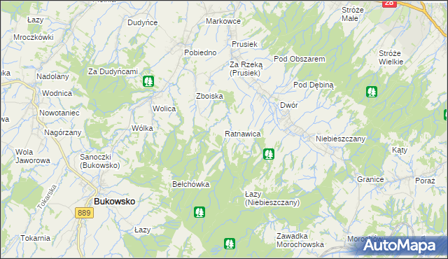 mapa Ratnawica, Ratnawica na mapie Targeo