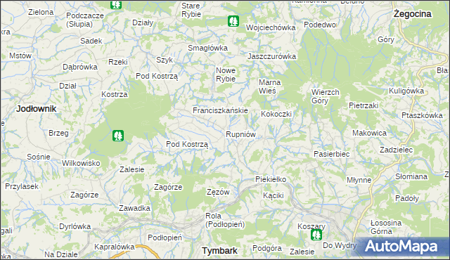 mapa Rupniów, Rupniów na mapie Targeo