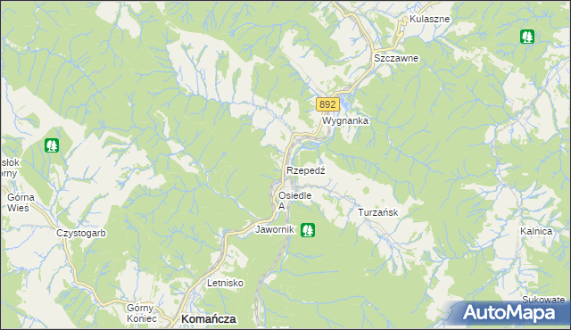 mapa Rzepedź, Rzepedź na mapie Targeo