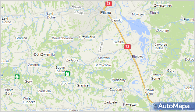 mapa Słotowa, Słotowa na mapie Targeo