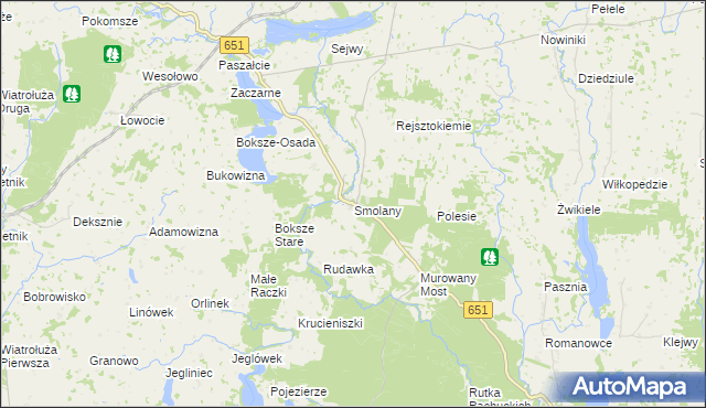 mapa Smolany, Smolany na mapie Targeo