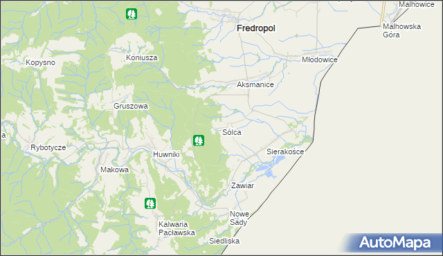 mapa Sólca, Sólca na mapie Targeo