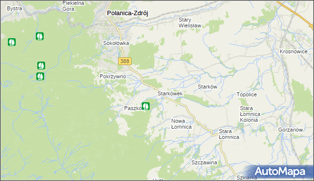 mapa Starkówek, Starkówek na mapie Targeo