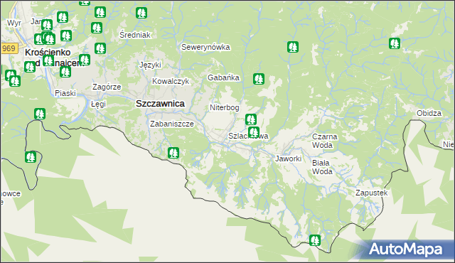 mapa Szlachtowa, Szlachtowa na mapie Targeo