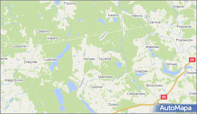 mapa Szydlice, Szydlice na mapie Targeo