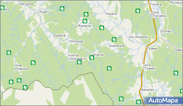 mapa Wilsznia, Wilsznia na mapie Targeo