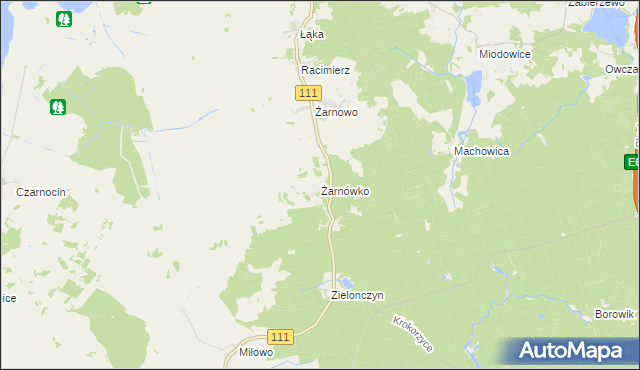 mapa Żarnówko, Żarnówko na mapie Targeo