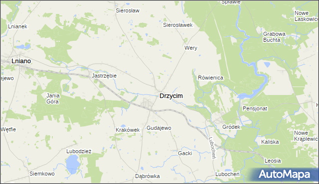 mapa Drzycim, Drzycim na mapie Targeo