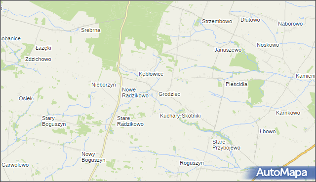 mapa Grodziec gmina Czerwińsk nad Wisłą, Grodziec gmina Czerwińsk nad Wisłą na mapie Targeo