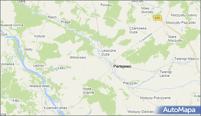 mapa Leszczka Mała, Leszczka Mała na mapie Targeo