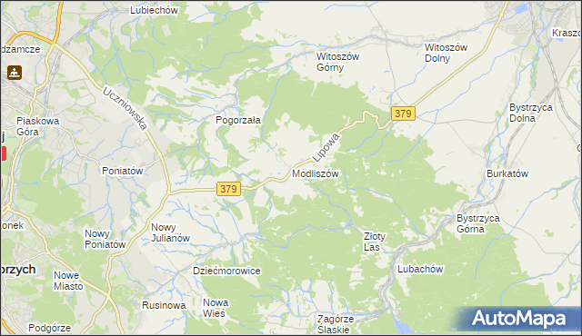 mapa Modliszów, Modliszów na mapie Targeo