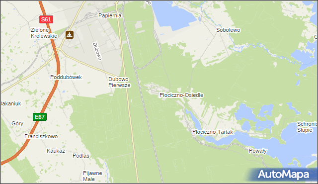 mapa Płociczno-Osiedle, Płociczno-Osiedle na mapie Targeo