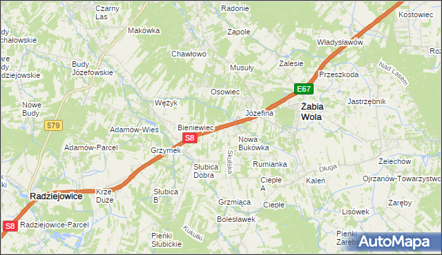 mapa Stara Bukówka, Stara Bukówka na mapie Targeo