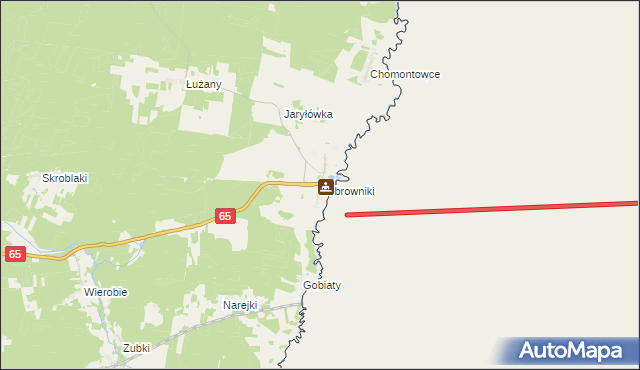 mapa Bobrowniki gmina Gródek, Bobrowniki gmina Gródek na mapie Targeo