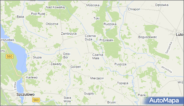 mapa Czarnia Mała, Czarnia Mała na mapie Targeo