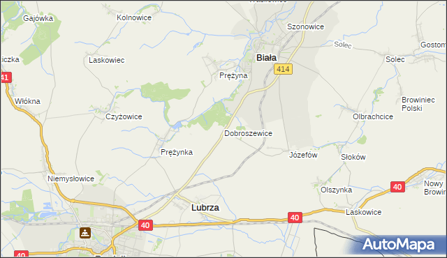 mapa Dobroszewice, Dobroszewice na mapie Targeo