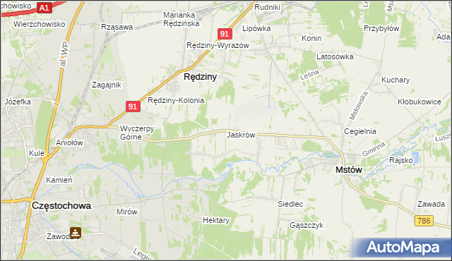 mapa Jaskrów, Jaskrów na mapie Targeo