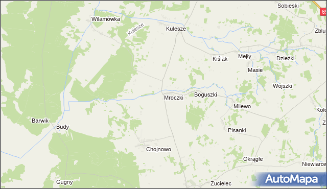 mapa Mroczki gmina Trzcianne, Mroczki gmina Trzcianne na mapie Targeo