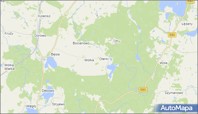 mapa Oterki, Oterki na mapie Targeo