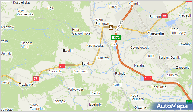 mapa Rębków, Rębków na mapie Targeo