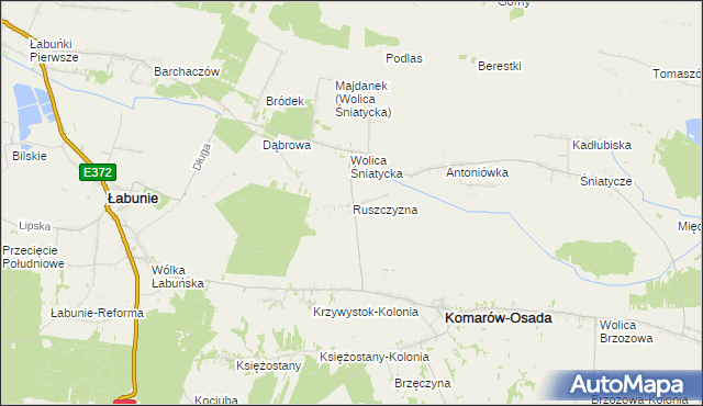 mapa Ruszczyzna, Ruszczyzna na mapie Targeo