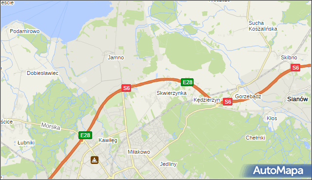 mapa Skwierzynka, Skwierzynka na mapie Targeo