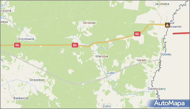 mapa Wierobie, Wierobie na mapie Targeo