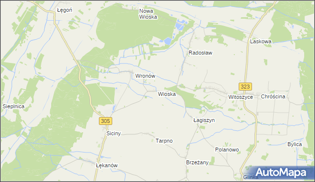 mapa Wioska gmina Niechlów, Wioska gmina Niechlów na mapie Targeo