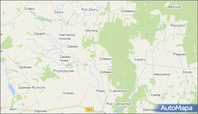 mapa Zofiewo, Zofiewo na mapie Targeo