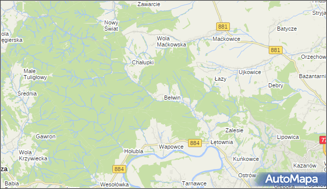 mapa Bełwin, Bełwin na mapie Targeo