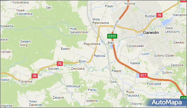 mapa Rębków, Rębków na mapie Targeo