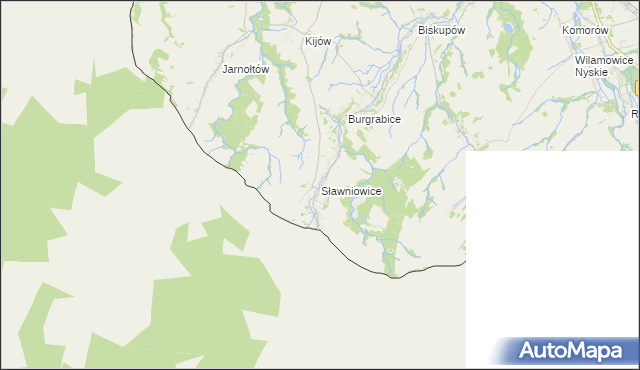 mapa Sławniowice, Sławniowice na mapie Targeo