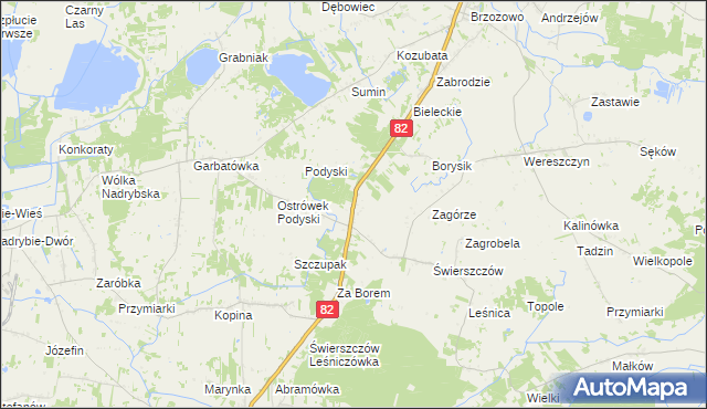 mapa Świerszczów-Kolonia, Świerszczów-Kolonia na mapie Targeo