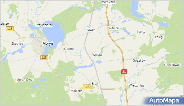 mapa Wisław, Wisław na mapie Targeo