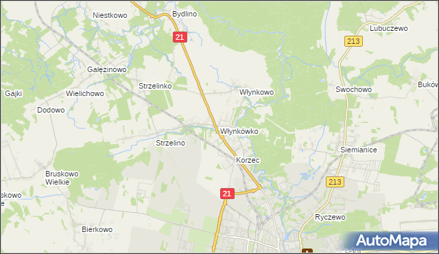 mapa Włynkówko, Włynkówko na mapie Targeo