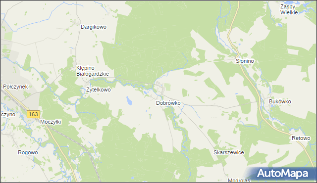 mapa Dobrowo, Dobrowo na mapie Targeo