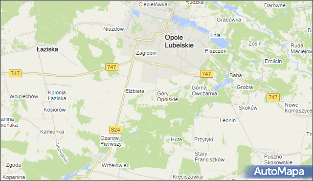 mapa Góry Opolskie, Góry Opolskie na mapie Targeo