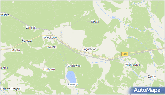 mapa Jagarzewo, Jagarzewo na mapie Targeo