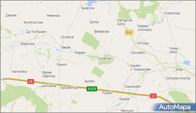 mapa Julianów gmina Siedliszcze, Julianów gmina Siedliszcze na mapie Targeo