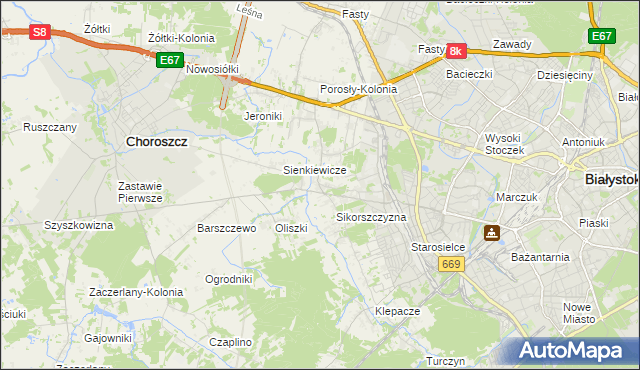 mapa Krupniki, Krupniki na mapie Targeo