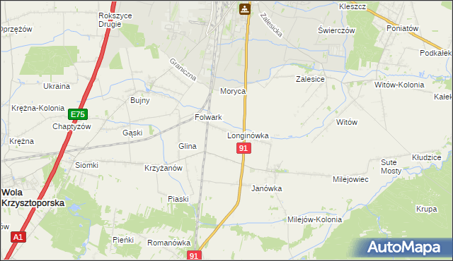 mapa Longinówka, Longinówka na mapie Targeo