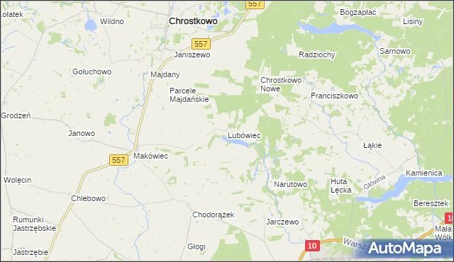 mapa Lubówiec, Lubówiec na mapie Targeo