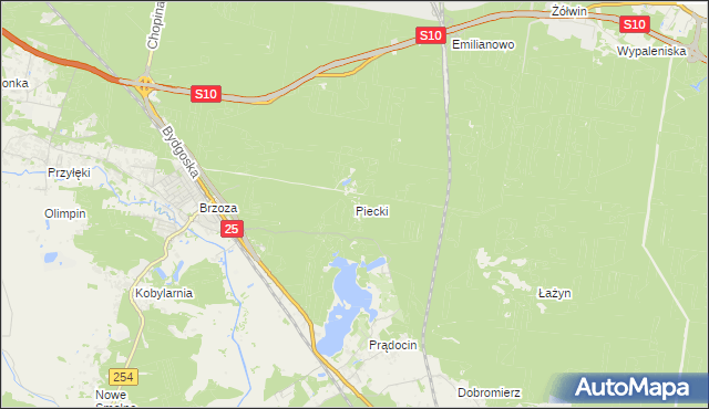 mapa Piecki gmina Nowa Wieś Wielka, Piecki gmina Nowa Wieś Wielka na mapie Targeo