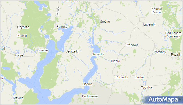 mapa Skrzypki, Skrzypki na mapie Targeo