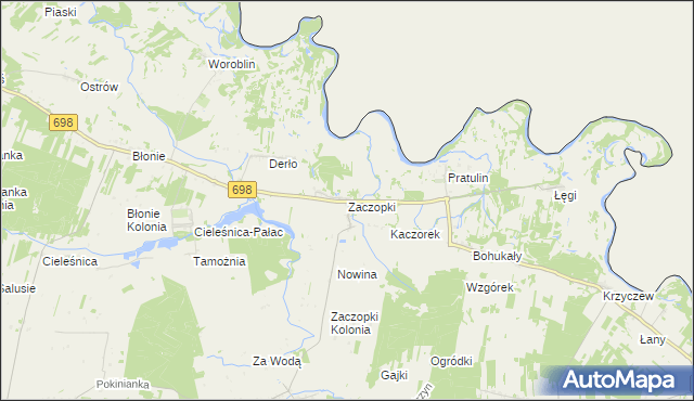 mapa Zaczopki, Zaczopki na mapie Targeo