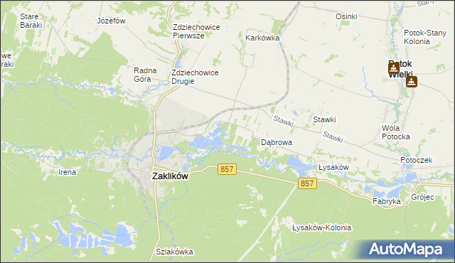 mapa Antoniówka gmina Zaklików, Antoniówka gmina Zaklików na mapie Targeo